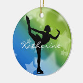 アイススケーター姿スケーターオーナメント セラミックオーナメント (左)