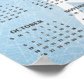 アイススケーター デザイン 2025 カレンダー ポスター (角)