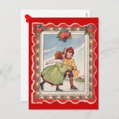 アイススケーター – バレンタイン葉書 シーズンポストカード (正面/裏面)