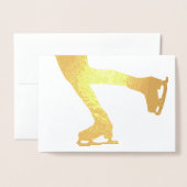 アイススケーター 箔カード (封筒付き正面)