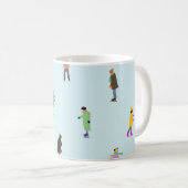 アイススケーターOn Lake │アイススケートで滑るクリスマス冬 コーヒーマグカップ (正面右)