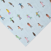 アイススケーターOn Lake │アイススケートで滑るクリスマス冬 薄葉紙 (詳細)