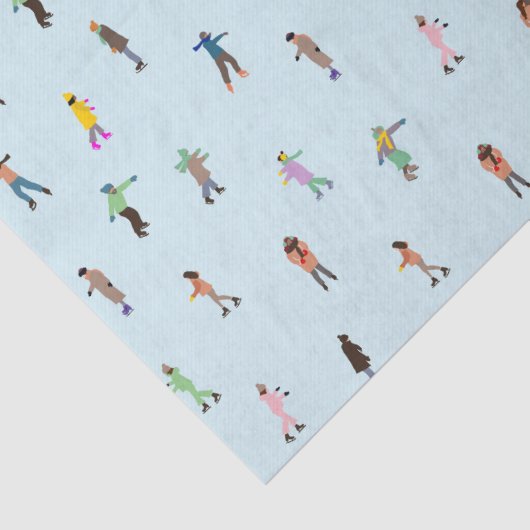 アイススケーターOn Lake │アイススケートで滑るクリスマス冬 薄葉紙 (詳細)