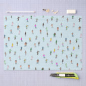 アイススケーターOn Lake │アイススケートで滑るクリスマス冬 薄葉紙 (クラフト)