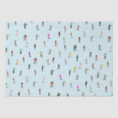 アイススケーターOn Lake │アイススケートで滑るクリスマス冬 薄葉紙 (正面)