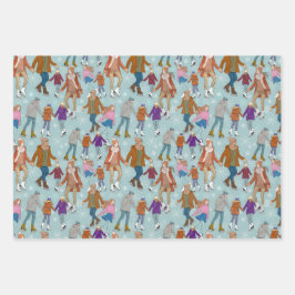 アイススケートが待ち遠しい ラッピングペーパーシート