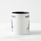 アイススケートしているペンギン マグカップ (中央)