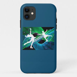 アイススケートしている幻惑させたフィギュアスケート選手 iPhone 11 ケース