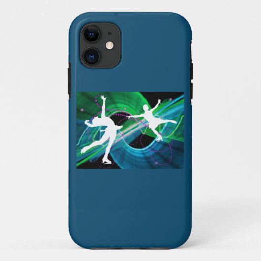 アイススケートしている幻惑させたフィギュアスケート選手 Case-Mate iPhoneケース (裏面)
