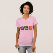 アイススケートする睡眠を食べて下さい Tシャツ (正面フル)