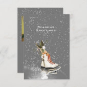 アイススケートで冬の景色を迎える季節 (正面/裏面)