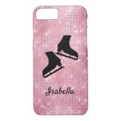 アイススケートで滑るの電話ケース姿のスケートはピンクのきらめき Case-Mate iPhoneケース (裏面)