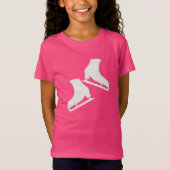 アイススケートで滑るのTシャツ姿のスケートは白 Tシャツ (正面)