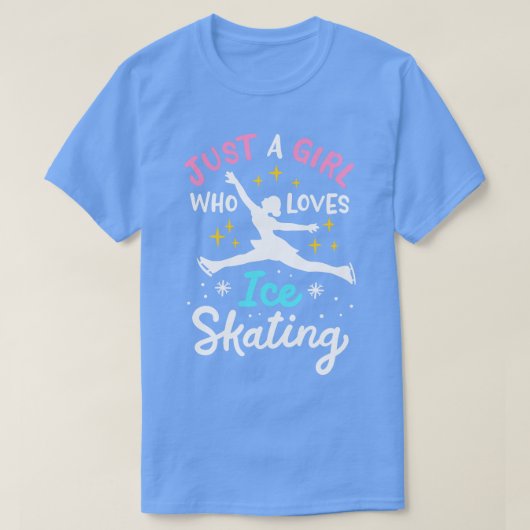 アイススケートで滑るアイススケーター3 Tシャツ (デザイン正面)