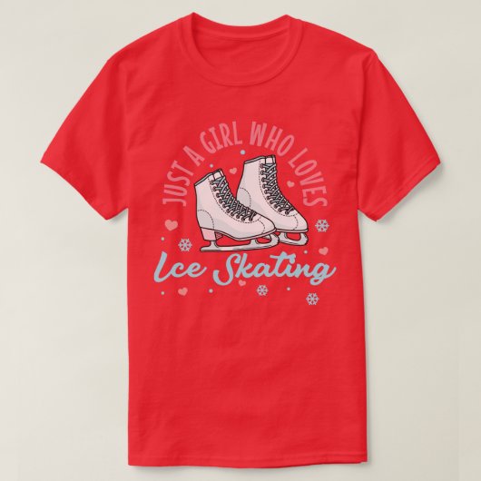 アイススケートで滑るアイススケーター Tシャツ (デザイン正面)