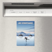 アイススケートで滑るインレイクウィニペサウキートラベル マグネット (インサイチュ (食洗機))