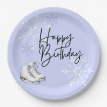 アイススケートで滑るウィンタースノーフレークをテーマにした誕生日パーティー
