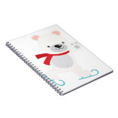 アイススケートで滑るウィンターベア ノートブック (右側)