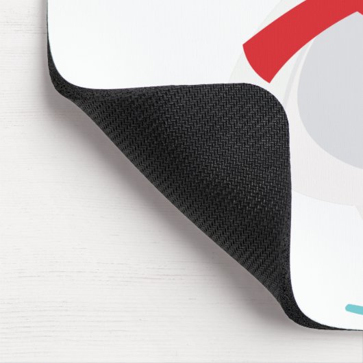 アイススケートで滑るウィンターベア マウスパッド (コーナー)