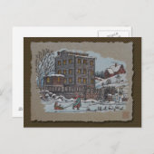 アイススケートで滑るオングリストミルポンド ポストカード (正面/裏面)