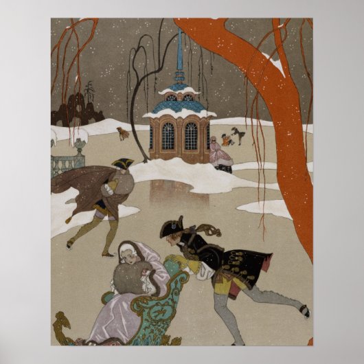 アイススケートで滑るオンザ凍っていレイク ポスター (正面)