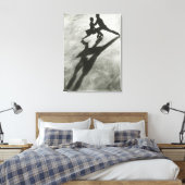 アイススケートで滑るカップル キャンバスプリント (インサイチュ (寝室))