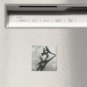 アイススケートで滑るカップル マグネット (インサイチュ (食洗機))