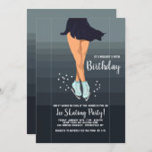 アイススケートで滑るガラ招待状 招待状 (正面/裏面)