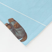 アイススケートで滑るガールズ&アニマルフレンズ フリースブランケット (角)