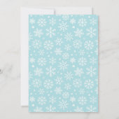 アイススケートで滑るガールバースデーパーティーの招待 (裏面)