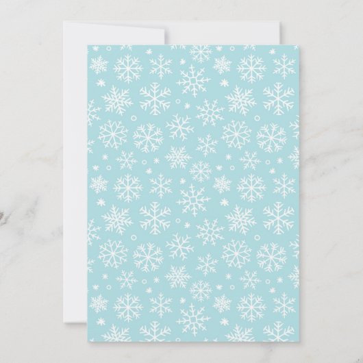 アイススケートで滑るガールバースデーパーティーの招待 (裏面)