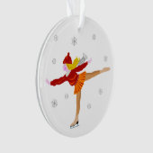 アイススケートで滑るガールマンガ オーナメント (正面)