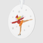 アイススケートで滑るガールマンガ オーナメント (正面)