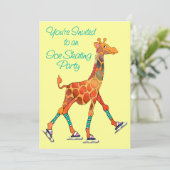 アイススケートで滑るキリン 招待状 (スタンド正面)