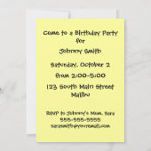 アイススケートで滑るキリン 招待状 (裏面)