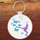 アイススケートで滑るキーチェーン キーホルダー (正面)