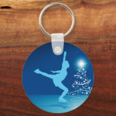アイススケートで滑るキーチェーン キーホルダー (正面)