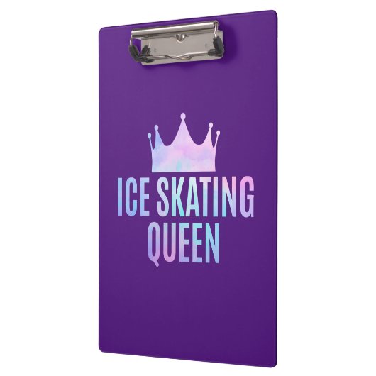 アイススケートで滑るクイーンアイススケートで滑る愛好家 クリップボード (左)
