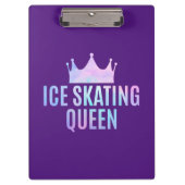 アイススケートで滑るクイーンアイススケートで滑る愛好家 クリップボード (正面)