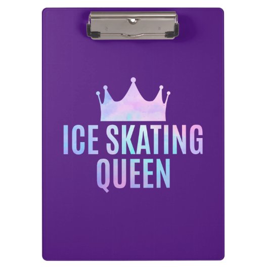アイススケートで滑るクイーンアイススケートで滑る愛好家 クリップボード (正面)