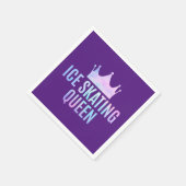 アイススケートで滑るクイーンアイススケートで滑る愛好家 スタンダードカクテルナプキン (角)