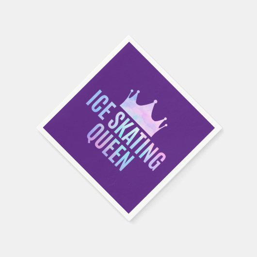 アイススケートで滑るクイーンアイススケートで滑る愛好家 スタンダードカクテルナプキン (角)