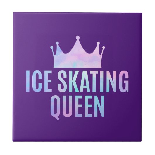 アイススケートで滑るクイーンアイススケートで滑る愛好家 タイル (正面)