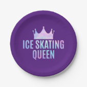 アイススケートで滑るクイーンアイススケートで滑る愛好家 ペーパープレート (正面)
