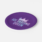 アイススケートで滑るクイーンアイススケートで滑る愛好家 ペーパープレート (アングル)