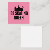 アイススケートで滑るクイーンアイススケートで滑る スクエア名刺 (正面/裏面)