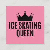 アイススケートで滑るクイーンアイススケートで滑る スクエア名刺 (正面)