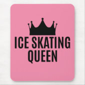 アイススケートで滑るクイーンアイススケートで滑る マウスパッド (正面)