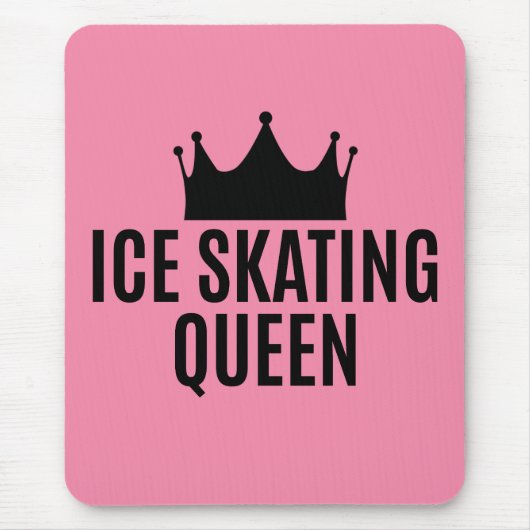 アイススケートで滑るクイーンアイススケートで滑る マウスパッド (正面)