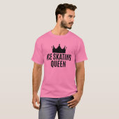 アイススケートで滑るクイーンアイススケートで滑る Tシャツ (正面フル)